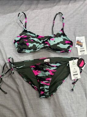 George Pink & Seafoam Camo Two-Piece Bikini